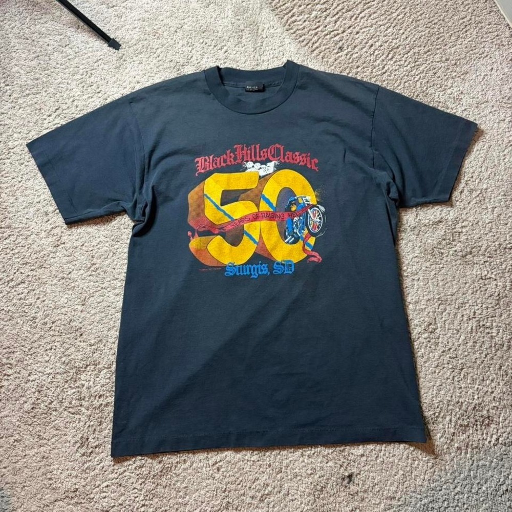 Vintage 1990 sturgis shirt Size XL biker grunge 90's south‎ Dakota y2k